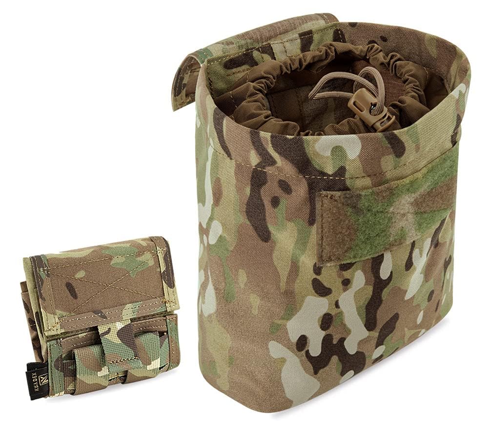 KRYDEX GEAR Tactical MOLLE Folding Dump Pouch Magazine Recover Pouch Roll-up Compact Multi Purpose Utility Bag