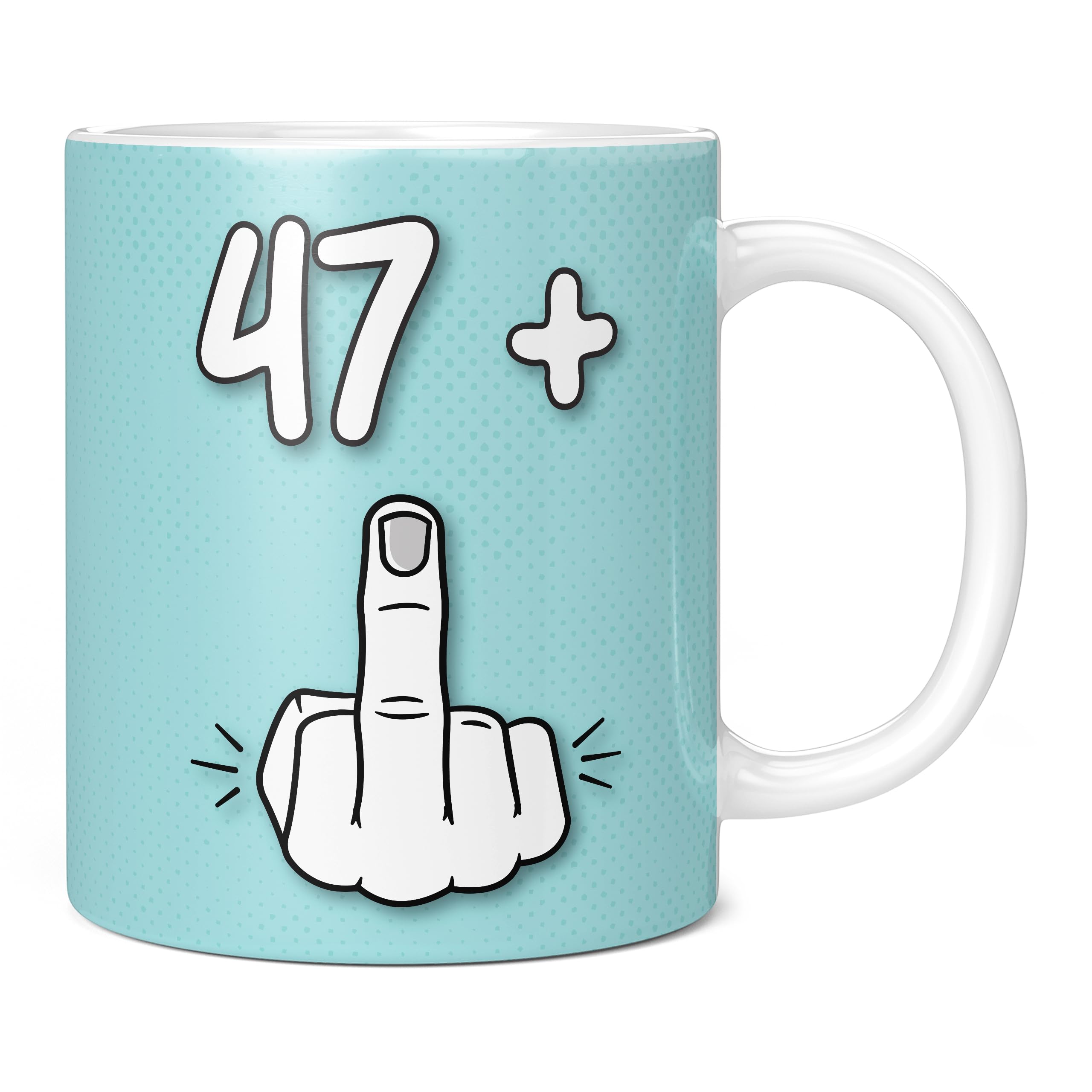 Mug Monster - 48th Birthday Mug, I Am 47 + 1, Gift for 48 Year Old, Novelty Cup - Ceramic Coffee Beaker/Cup, Gift for Men or Women, Extra Large and Giant Available, 11oz White