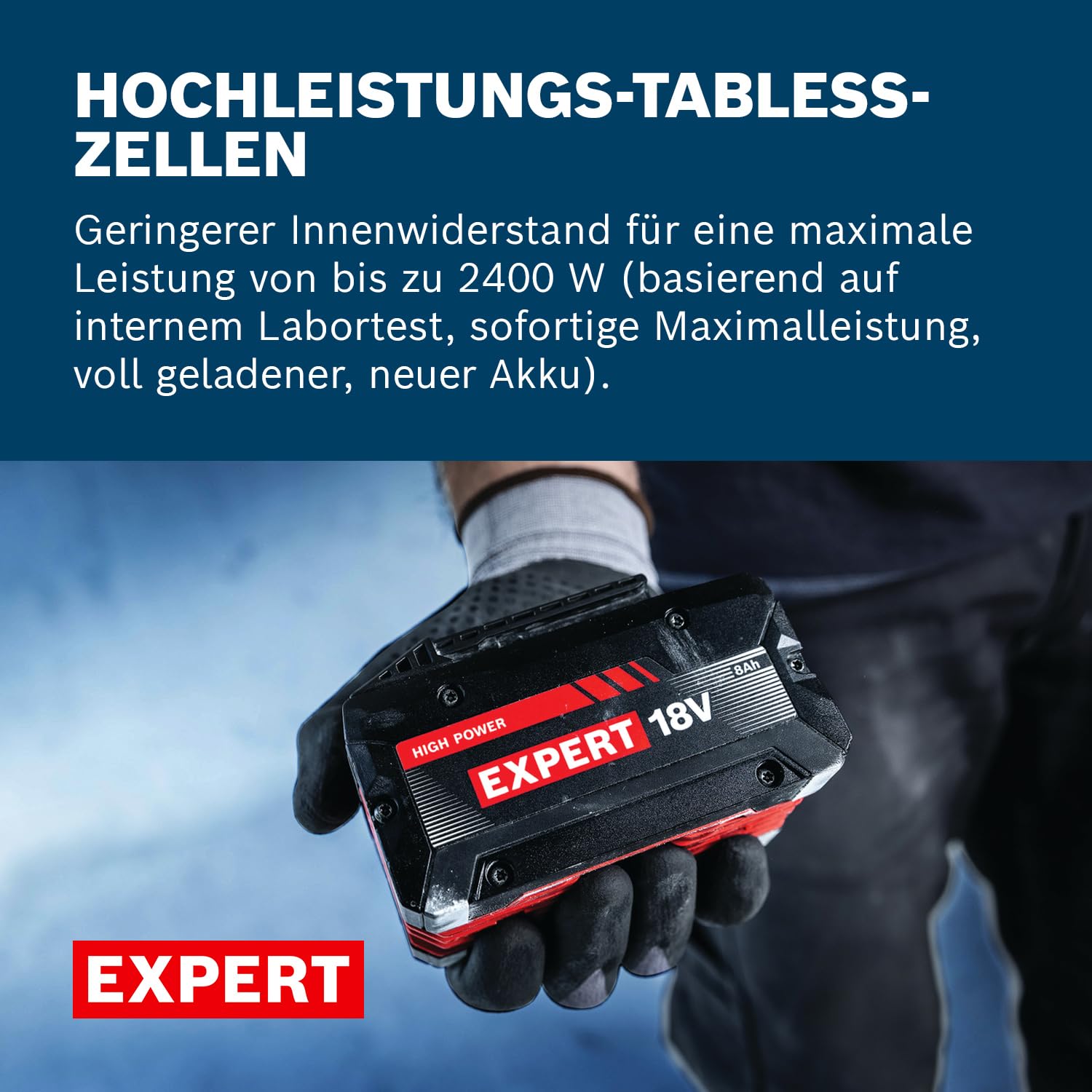 Bosch EXPERT 18V System Hochleistungs-Akku-Twinpack 2x EXBA18V-80 4