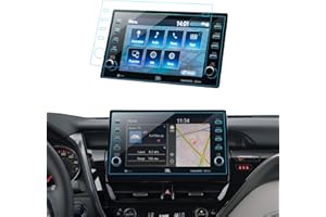 LANTU 2PCS Car Screen Protector for Toyota Camry (XLE/XSE/LE/SE/TRD) Hybrid 2024 2025 2023 2022 2021 Accessories Navigation Nano Touchscreen Protector Film HD Clear Anti-Glare 9''