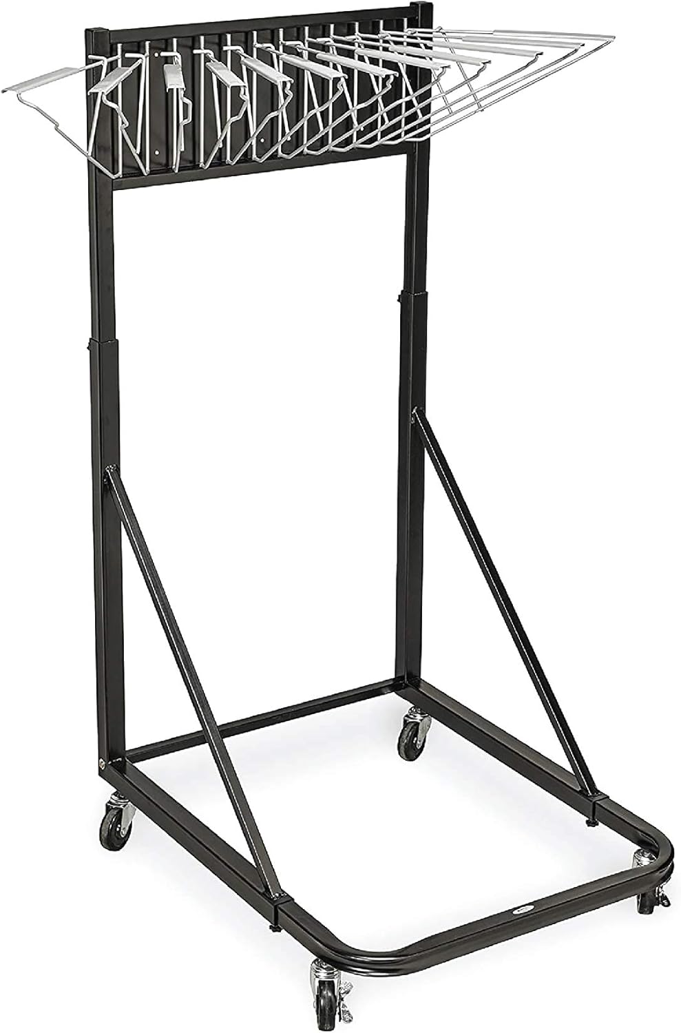 Adir Corp. Mobile Blueprint Storage - Vertical Poster Display Rack and Plans Holder - File Organizer Stand for Home, Office (Black) : Office Products