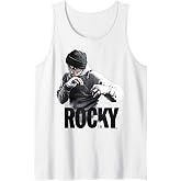 Rocky Shadow Boxing Portrait Logo Tank Top