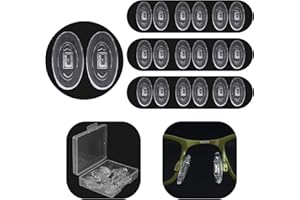 SMARTTOP Push-in Eyeglass Nose Pads 10pairs Soft Silicone Eyeglasses Replacement Nose Piece Anti-Slip Snap-in Repair kit for Eyeglasses Sunglass Accessories(NP-06P 13mm Oval Shape)