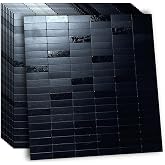 XUANINY Peel and Stick Backsplash Wall Tiles, Black Brushed, 10-Pack | Self-Adhesive, Easy to Install, Waterproof, Heat Resistant, Aluminum Mosaic Sticker, For Kitchen, 11.33"x11.92" Per Sheet