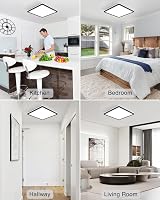 zemty LED Ceiling Light 29cm 36W 3240LM Waterproof Flush Mount Square view 2