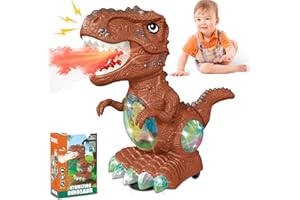BEKALERZ Dinosaur Toys for Toddlers 3-5, Roaring Light Up Dino Toys for 3 4 Year Old Boy Girl with 2 Flash Lights, Moving Electric Baby Toy, Educational Toddler Boy Toy Ages 4, Christmas Birthday Gifts