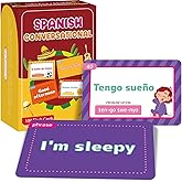 gisgfim 100 Spanish Conversational Phrase Flash Cards Spanish Phrases Vocabulary Beginner Sayings for Travel, Memory, School Classroom, Quick Reference Educational Bilingual Language