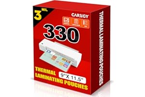 CAREGY Thermal Laminating Pouches,330 Pack Laminating Sheets, 3 Mil, 9 x 11.5 Inches Lamination Sheet Paper for Laminator, Round Corner Letter Size, Office and School Supplies