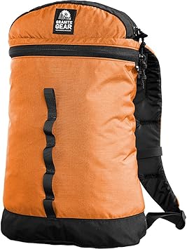 gear black and orange casual backpack