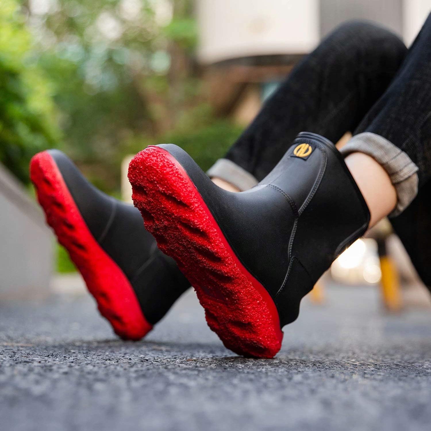 Botas GURGER Botas de Agua Hombre Bota de Lluvia Impermeable Cortas Bota de Goma Zapatos y Botas GURGER Botas de Agua Hombre Bota de Lluvia Impermeable Cortas Bota de Goma Zapatos y