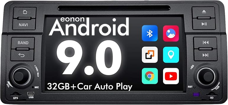 Amazon Com Android Car Stereo Double Din Car Stereo Eonon Android 9 0 Car Radio Applicable To Bmw 3 Series Android Head Unit Support Carplay Android Auto Wifi Fast Boot Dvr Backup Camera 7 Inch Ga9350 Electronics