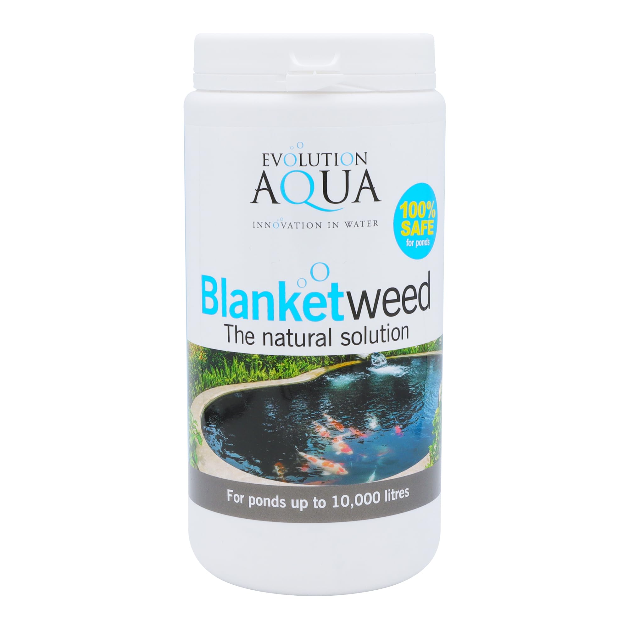 Evolution Aqua Blanketweed - Effective Blanket Weed Treatment for Ponds & Pond Algae Treatment | Pond Weed Remover and Pond Cleaner | All-Natural Solution | Treats up to 10000L | 800g