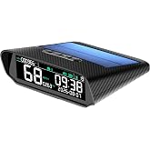 Autosirs GPS Speedometer with Odometer for Car, Solar-Assisted MPH Display | Rechargeable Digital Dashboard Speed Display for Car, Truck &amp; RV with Altitude, Dual Speed Alerts &amp; Auto Brightness