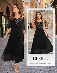 BeryLove Women Formal Wedding Guest Sequin Glitter