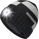 Mens Gifts Beanie Hat with Light: Stocking Stuffers Women Men Rechargeable Cap LED Flashlight Winter Hats Gift Ideas for Dad