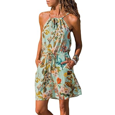 DOKOTOO Womens Sleeveless Summer Mini Dress Print Bahrain
