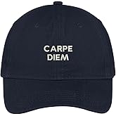 Trendy Apparel Shop Carpe Diem Embroidered 100% Quality Brushed Cotton Baseball Cap