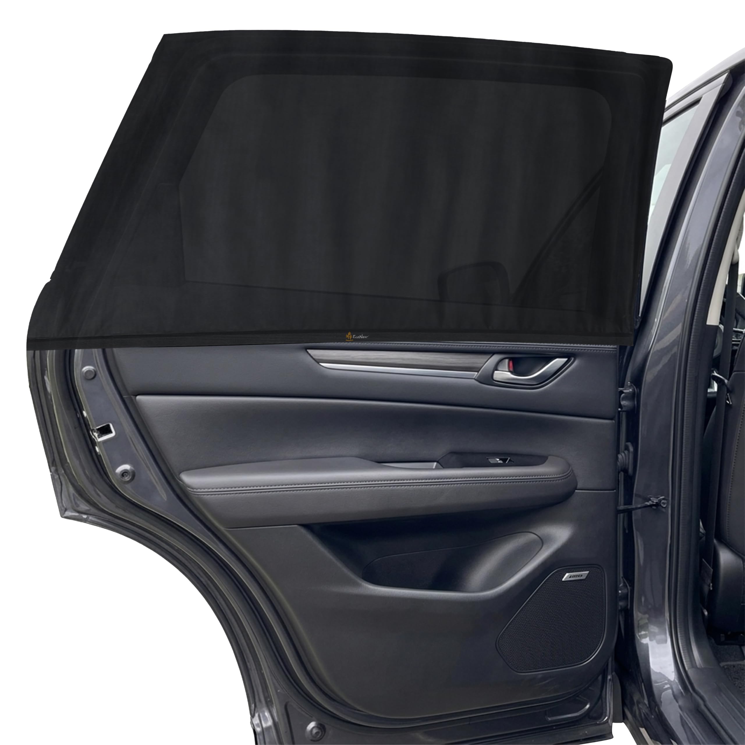 EcoNour Car Rear Window Sun Shades Compatible for Toyota Rav4 | 2 Pack