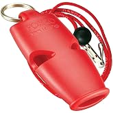 Fox 40 Micro Safety Whistle with Breakaway Lanyard Red