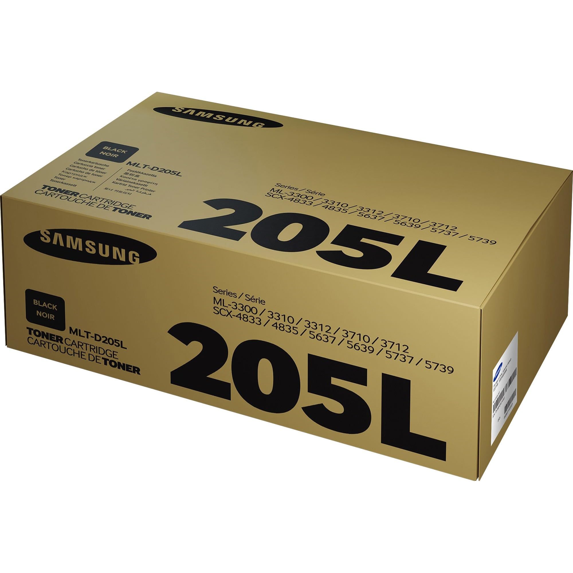 Samsung MLT-D205L - High Yield - black - original - toner cartridge (SU963A) - for Samsung ML-3300, 3310, 3312, 3700, 3710, 3712, SCX-4833, 4835, 5637, 5639, 5737, 5739