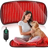 35.4" x 17" Red Light Therapy Mat for Body, 500 LEDs Near Infrared Light Therapy Pad with 90Min Timer, 660nm & 850nm Home Red Light Therapy Blanket for Whole Body Relief, Mood Boost & Sleep Promotion