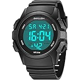 Dayllon Watch for Men Digital Sports Watches Waterproof Military Multifunction Chronograph Stopwatch Wristwatch with LED Backlight/Alarm/Date