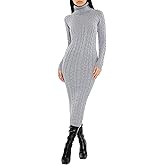 Forever 21 Womens Cable Knit Midi Sweater Dress