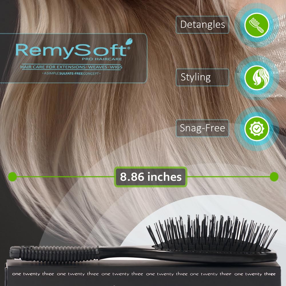 One Twenty Three Loops - Loop Brush - Safe for Hair Extensions, Weaves and Wigs