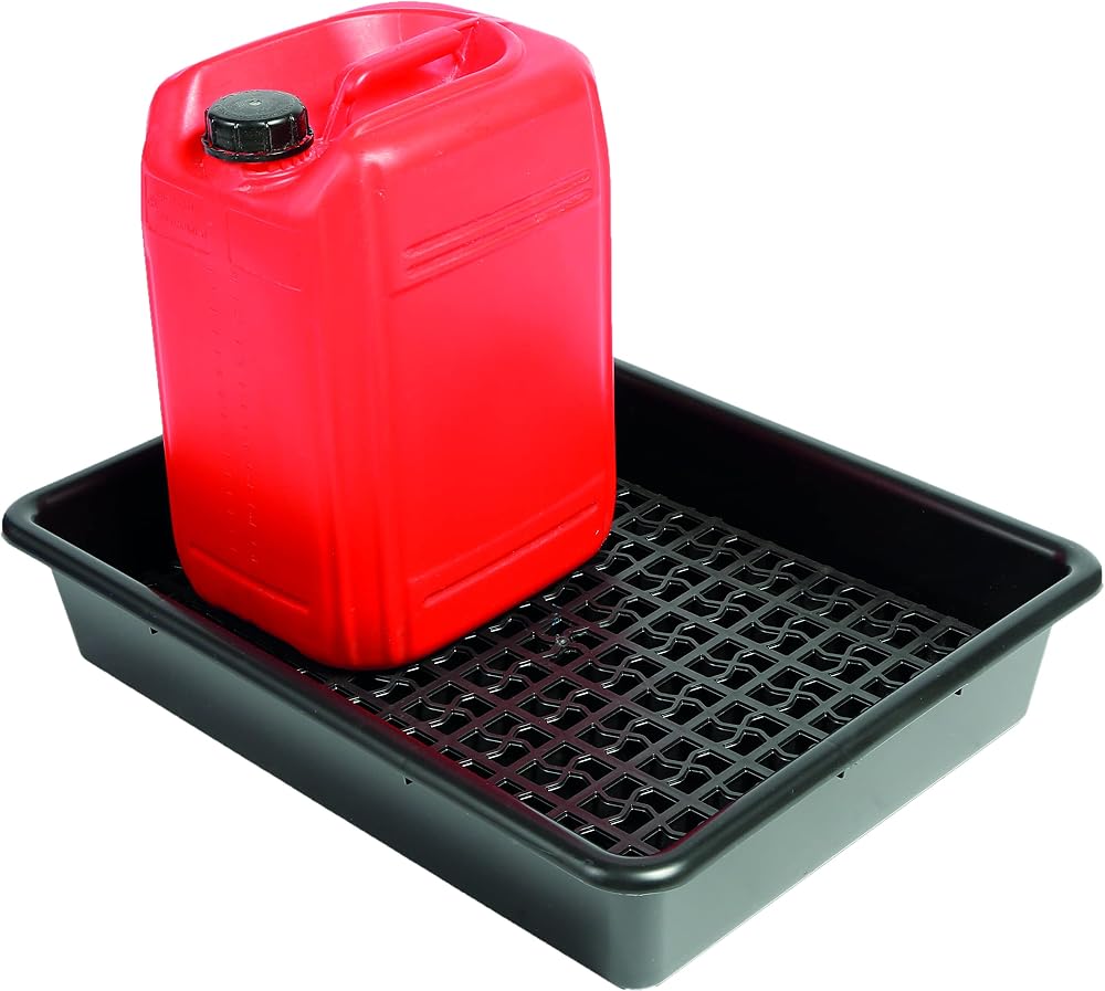 The Lean Centre 2 x 25L Bunded Drum Tray Stand Recycled Removable Grid