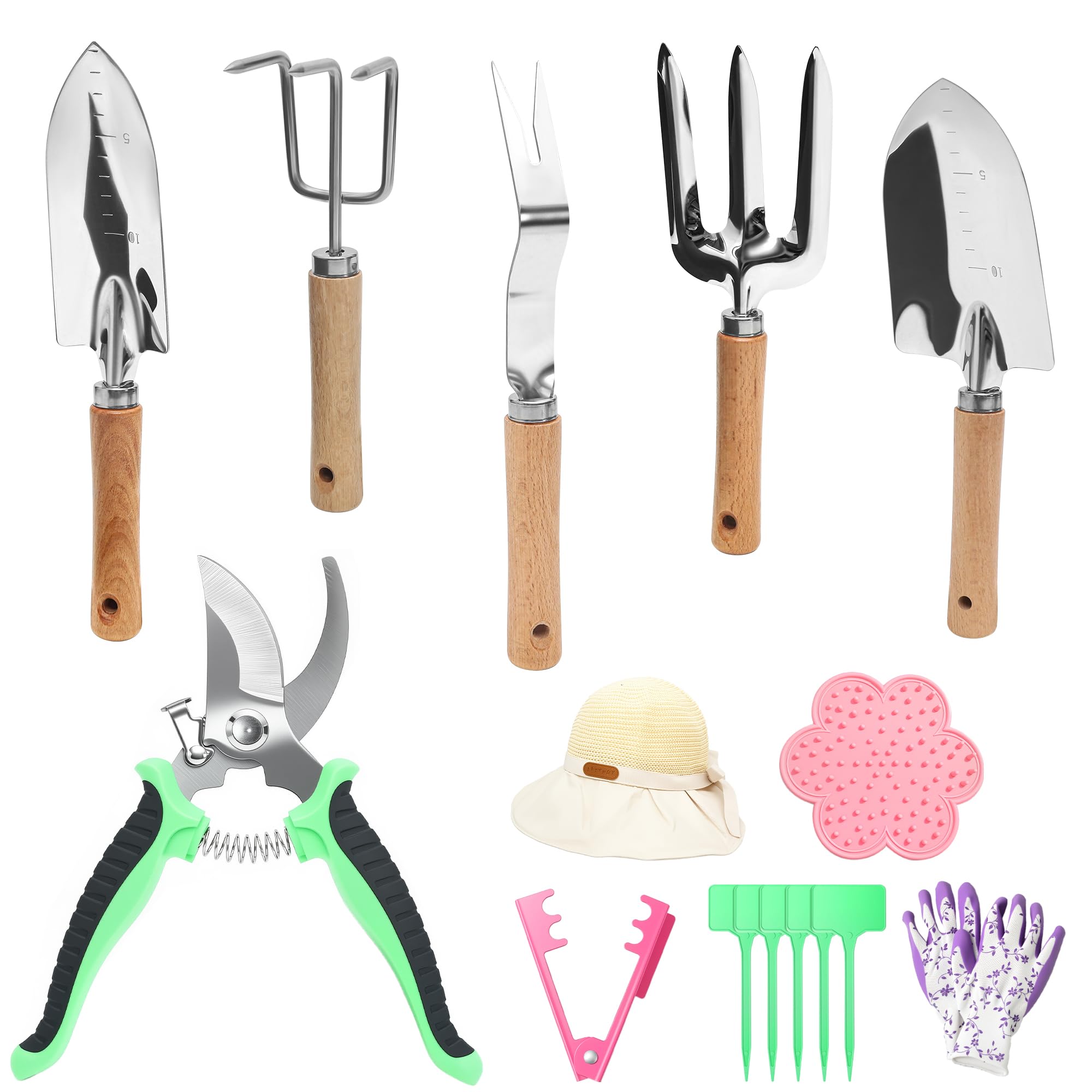 Photo 1 of ****Factory seal****
khuteluk Gardening Tools Set, 11-Piece Heavy Duty Garden Tools Including Garden Gloves,Anti Rust Gardening Essentials Kit for Starters,Gardening Gift for Women