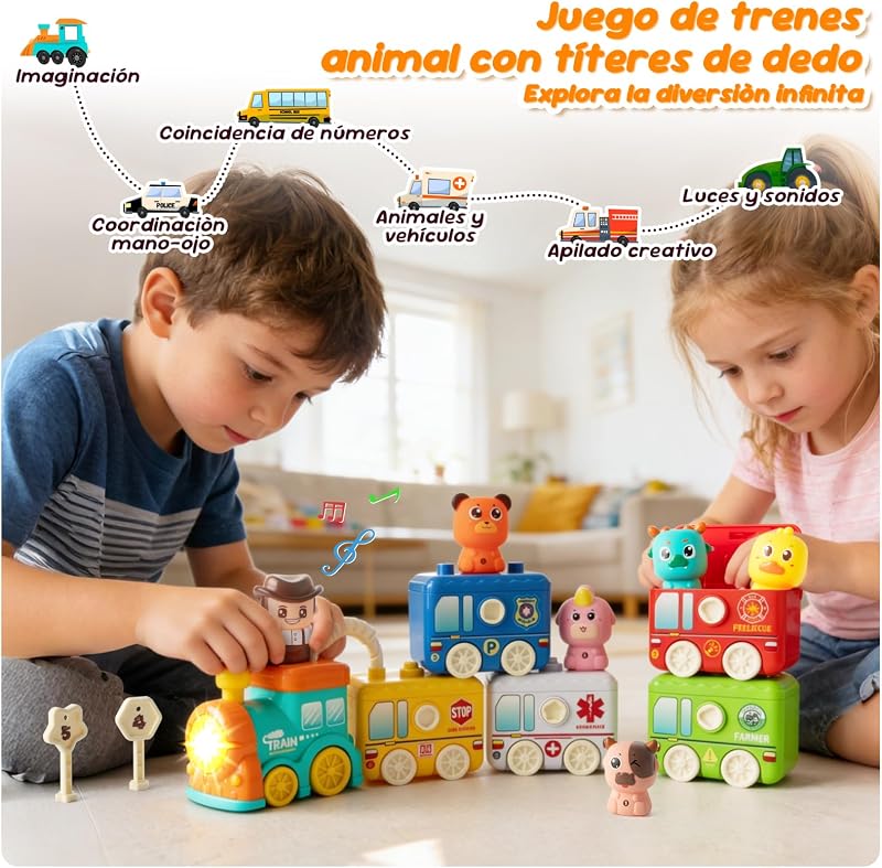 Juguete Educativo Tren Montessori para 2 Años