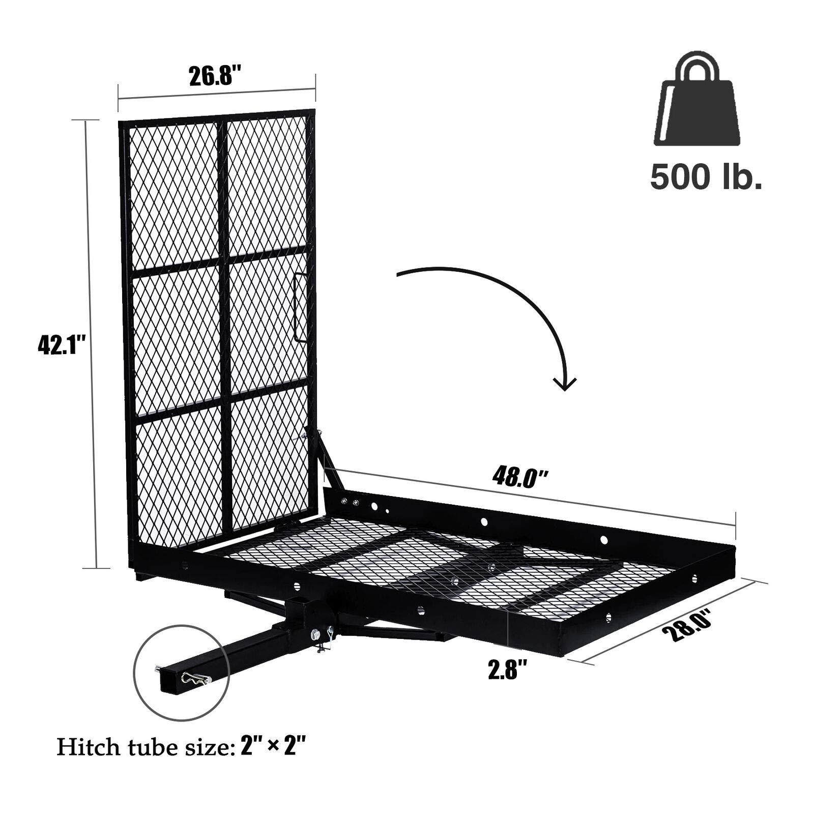 TKMD Wheelchair Carrier Mobility Scooter Loading Ramp Heavy Duty Strong