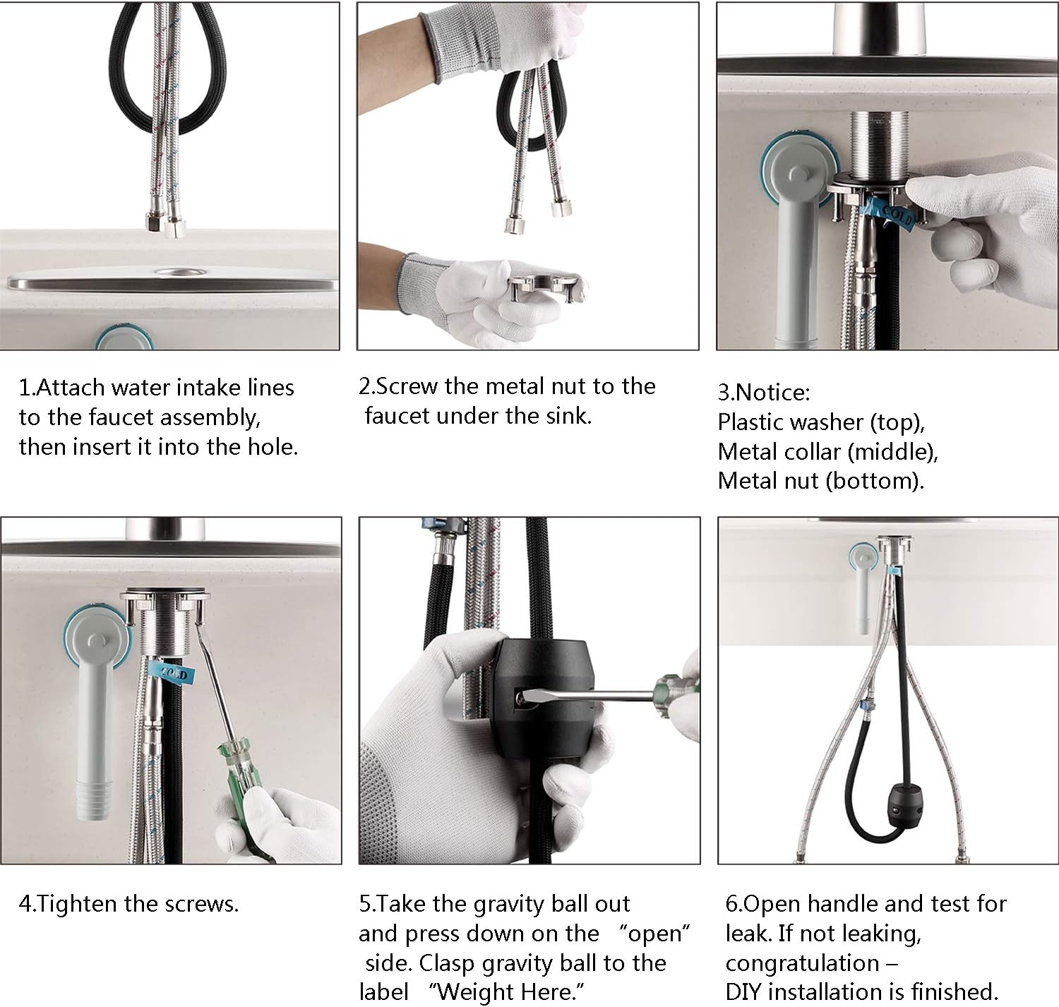 Kitchen Faucet, Tansky Kitchen Sink Faucet, Sink Faucet, Pull-Down Kitchen Faucets, Bar Kitchen Faucet, Brushed Stainless Steel - - 