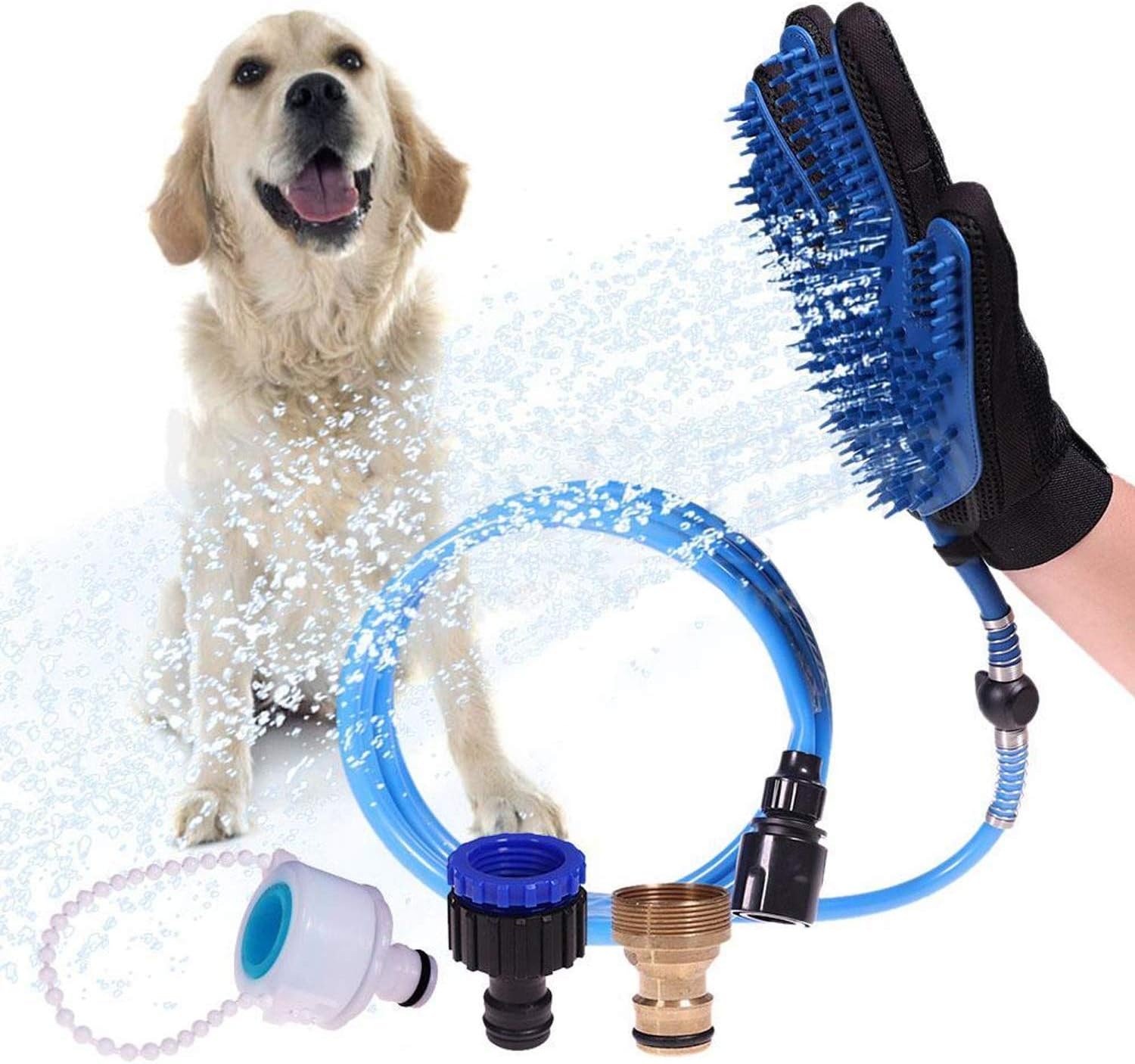 Delavala Dog Shower Sprayer Bath Glove, Pet Bathing Tool