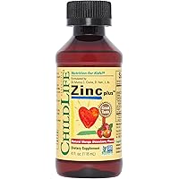 CHILDLIFE ESSENTIALS Liquid Zinc Plus for Kids & Toddler - Liquid Supplement Drops, Zinc Gluconate & Copper for Immune Suppor