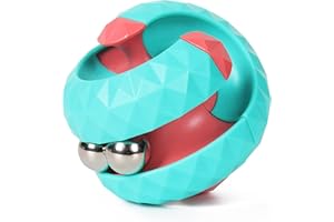 YIRAN Orbit Ball Toy, Fidget Track Cube Top Spinning Toy, Rotating Cube Bead Maze Ball as Stress Relief Gifts & Creative Decompression Toys, Fingertip Gyro Toy Educational Puzzle Games for Kids Adults