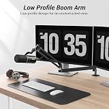 TONOR T20LP Low Profile Mic Arm Desk Mount 3/8 5/8 Adapter 74cm Reach view 2
