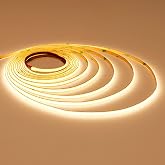 TOPAI 3mm COB LED Strip 12V Ultra Thin 16.4ft LED Tape 3000K Warm White | Dotless, CRI>90, 400LEDs/M, Flexible, Cuttable, Self Adhesive DIY Lighting Easy Install for Bedroom, Kitchen Under-cabinet