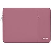MOSISO Laptop Case 15 inch, 15 inch Laptop Sleeve Compatible with MacBook Air 15 M4 A3241 M3 A3114 M2 A2941 2025 2024 2023,Dell XPS 15,Polyester Vertical Computer Sleeve Bag with Pocket, Dusty Rose