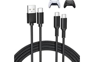 Basesailor for PS5 Controller Charger Cord 10FT 2Pack,for Nintendo Switch 2 Controller Long USB Type C Charging Cable for Xbo
