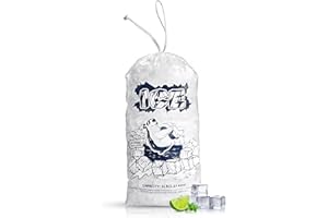 FireKylin Ice Bags 5lb with Drawstring,50 Pack Plastic Ice Bags for Ice Storage