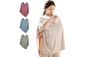 BubblePanda Rayon Made from Bamboo Nursing Cover for Baby Breastfeeding,360° Full Privacy Soft & Breathable Breastfeeding Covers Up for Women,Machine Washable Nursing shawl,Stretchy Carseat Cover