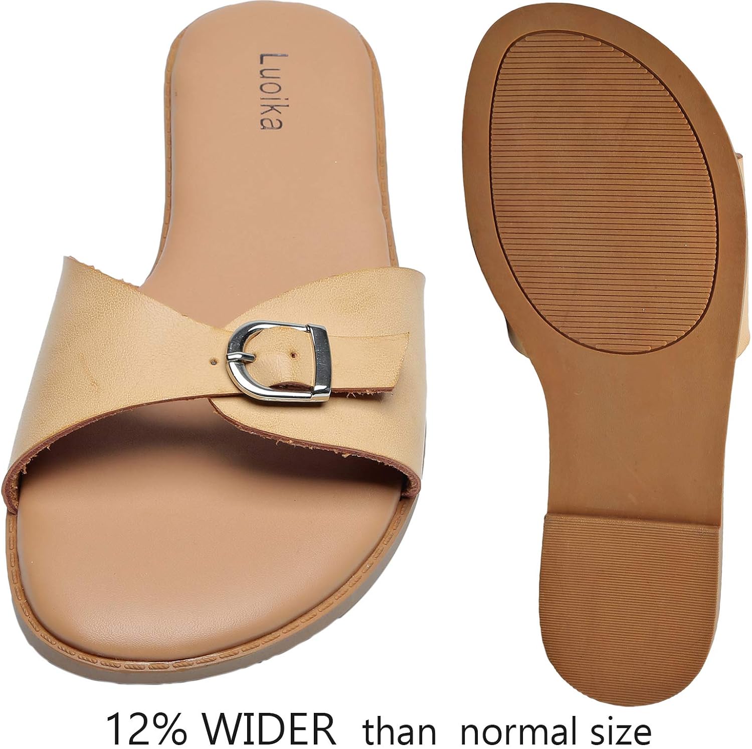 wide width slip on sandals