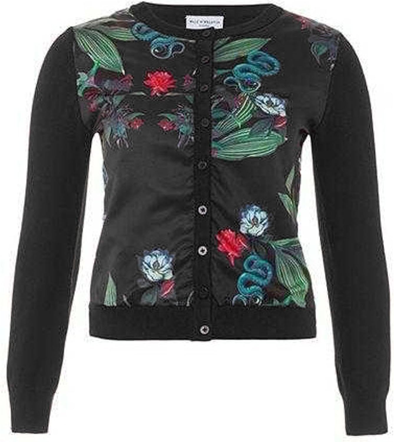 floral print cropped cardigan