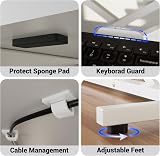 ERGOMAKER 32in Standing Desk Converter Dual Monitor White 80cm Wide view 7