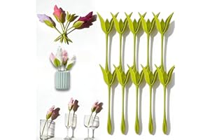 Set of 10/20/30 Rose Napkin Holders, ABS Green Origami Flower Tools for Wedding Party Table Decor (10)