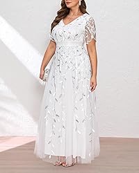 Plus Size Wedding Dress Bride White Women Bridal