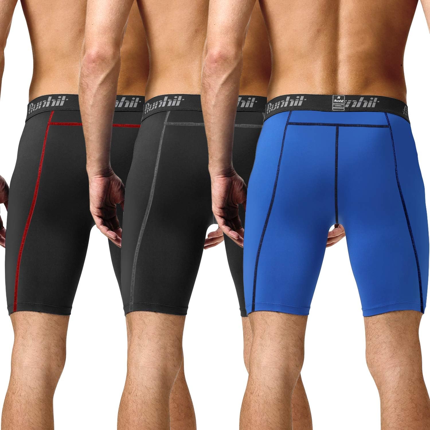 Runhit Compression Shorts for Men, Mens Underwear Spandex Shorts Workout Running : Clothing