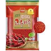 Wang Sun-Dried Coarse Gochugaru for Kimchi | Red Pepper Flakes, Chilli Powder, 1 Pound