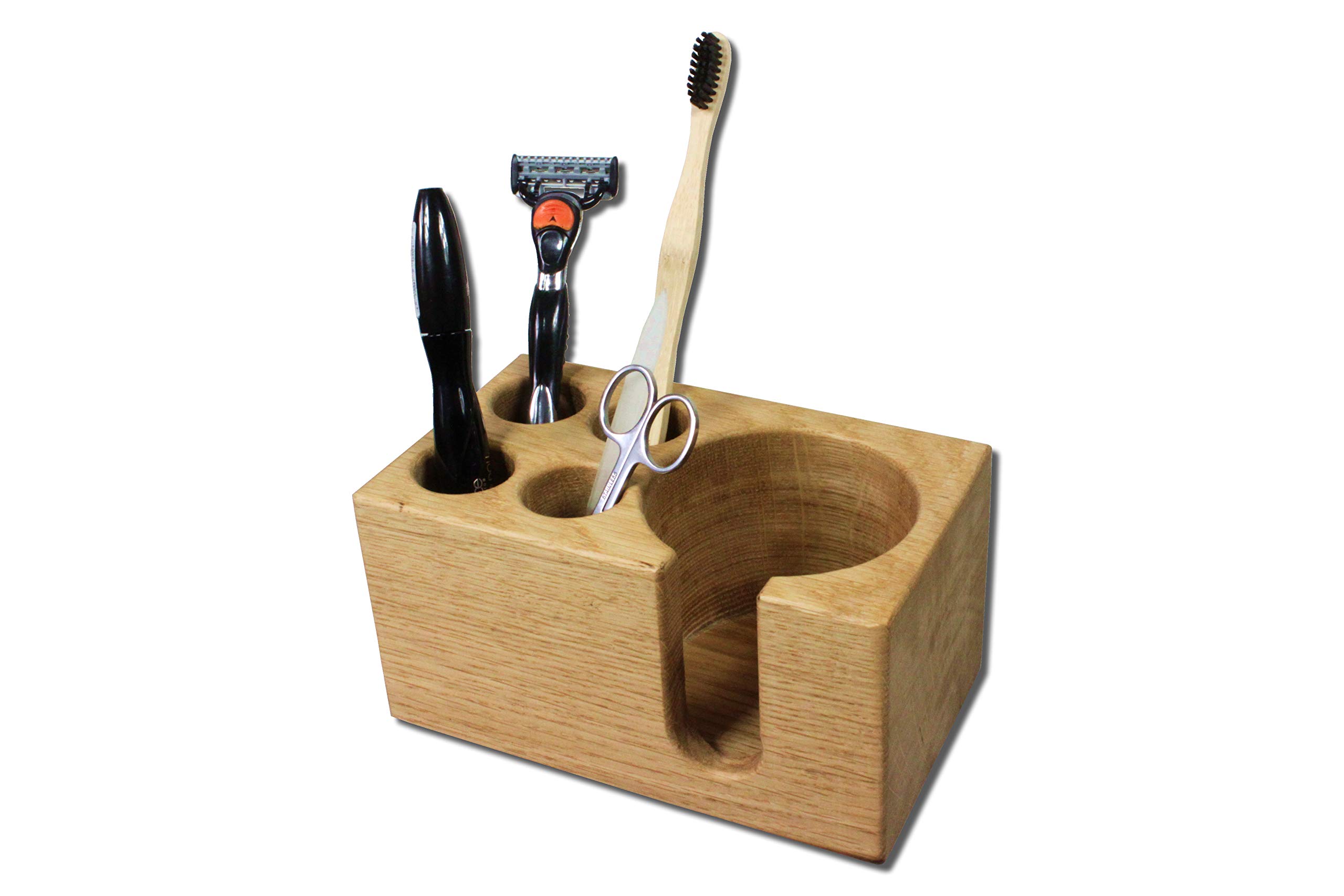 Stritzelberger Wash basin organiser, Oak wood, 18 x 9 x 9